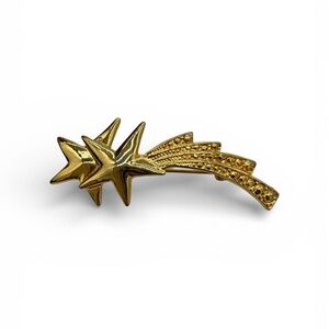 Vintage Gold Shooting Star Brooch - Excellent Condition